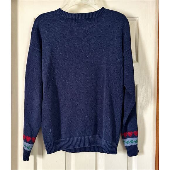 Signature by Northern Isles Hand Embroidered Apple Barn Large Sweater VINTAGE - Picture 4 of 6